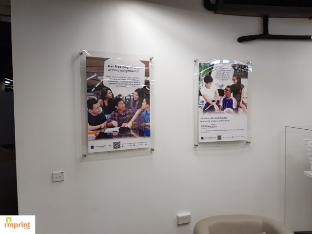 sandwich acrylic frames at NTU